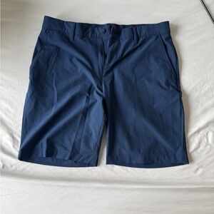 Adidas Blue Flat Front Shorts Classic Design